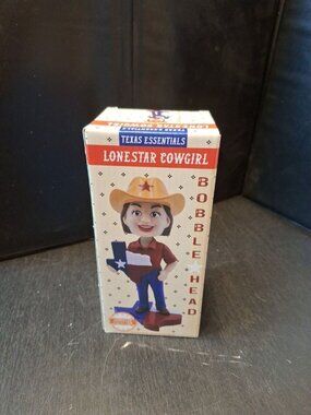 Texas Essentials Lone Star Cowgirl Bobblehead – Western Cowgirl Figurine – NEW